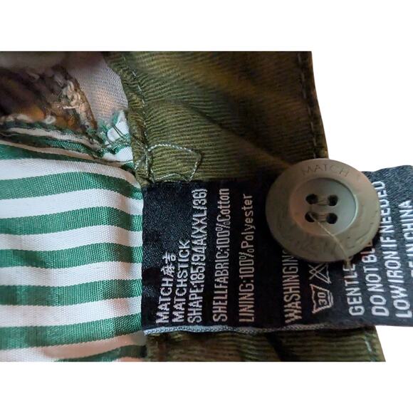 Matchstick Cargo Pants Mens 36 Camouflage Multi Pocket Utility Military Y2K - Picture 5 of 9